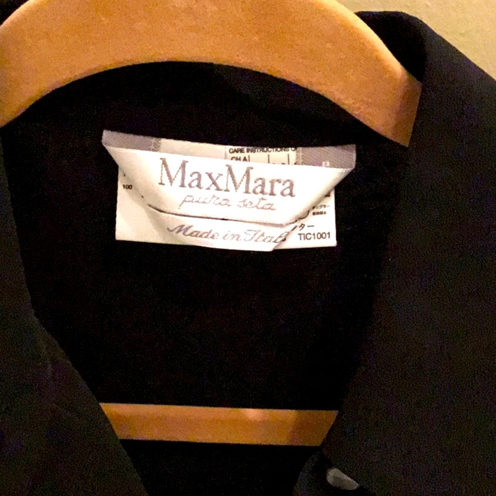 Black silk blouse